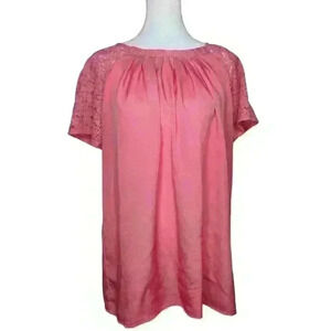 Worthington women's pink lightweight blouse size large